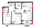3-комнатная квартира · 75.51 м², мкр Нурсая, Абулхайр-хана 69/1 за ~ 42.9 млн ₸ в Атырау — фото 3