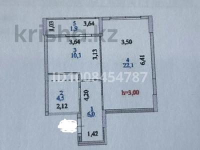1-комнатная квартира · 45 м² · 13/15 этаж, Ахмет Байтурсынулы 16/3 за 25 млн ₸ в Астане, Сарайшык р-н