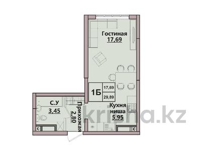 1-комнатная квартира · 29.9 м² · 5/6 этаж, Пос. Гульдала 2 за 13.9 млн 〒