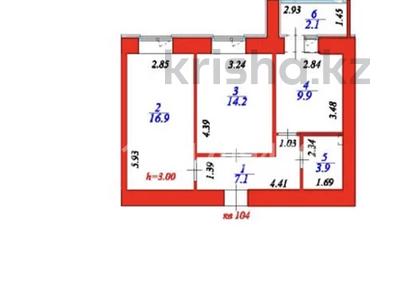 2-бөлмелі пәтер · 54.1 м² · 11/12 қабат, Чингиз Айтматов 65, бағасы: 25.5 млн ₸ в Астане, Нура р-н