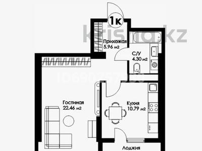 1-комнатная квартира, 45 м², 12/22 этаж, Туран 39 за 27.5 млн 〒 в Астане, Нура р-н