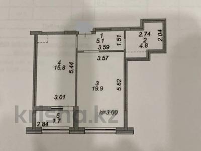 1-комнатная квартира · 47.3 м² · 3 этаж, Жошы Хан 20 за 42.5 млн ₸ в Астане, Есильский р-н