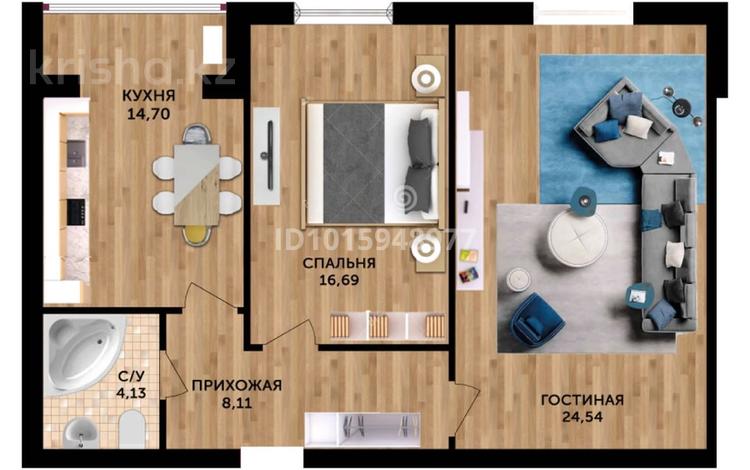 2-бөлмелі пәтер · 68 м² · 5/5 қабат, Алтын орда ш/а. 49 Л, бағасы: 14 млн ₸ в Актобе, мкр. Алтын орда — фото 2