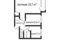 2-бөлмелі пәтер · 41 м² · 3/5 қабат, Комсомольский 10 — Район Галактика, бағасы: ~ 11 млн ₸ в Рудном