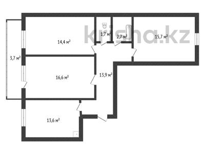 3-комнатная квартира · 82.3 м² · 7/9 этаж, Ладожская 15 — мкр Достык за 34 млн ₸ в Павлодаре