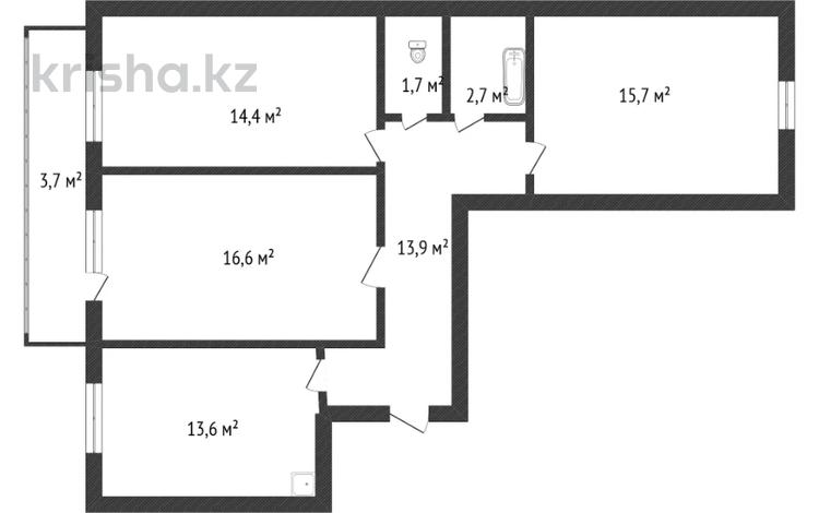 3-бөлмелі пәтер · 82.3 м² · 7/9 қабат, Ладожская 15 — мкр Достык, бағасы: 34 млн ₸ в Павлодаре — фото 35