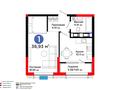 1-бөлмелі пәтер · 38.93 м² · 3/12 қабат, Калдаякова 30 — Расположен на улице Калдаякова (бывшая улица Ильича), рядом с Парком Металлургов, бағасы: 24.5 млн ₸ в Шымкенте, Туран р-н — фото 2