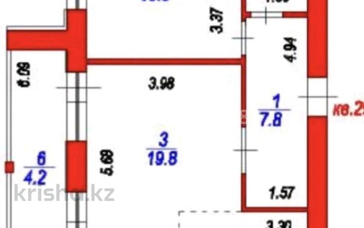 2-комнатная квартира · 54 м² · 1/12 этаж, ​Улица Шамши Калдаяков, 46 46 за ~ 23.2 млн ₸ в Астане, Сарайшык р-н — фото 2