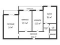 3-комнатная квартира, 69.6 м², 4/9 этаж, молдагуловой за ~ 19 млн 〒 в Актобе — фото 9