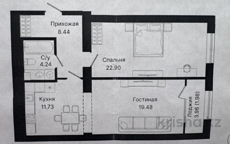 2-бөлмелі пәтер · 68.1 м² · 5/6 қабат, Ивана Панфилова 85, бағасы: 49 млн ₸ в Астане, Сарайшык р-н — фото 19