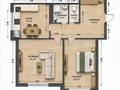 2-комнатная квартира · 70 м² · 2/3 этаж, мкр Ерменсай 20 к2 за 59.3 млн ₸ в Алматы, Бостандыкский р-н
