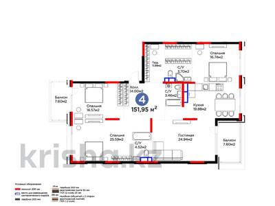 4-бөлмелі пәтер · 152 м², Култобе, бағасы: ~ 245.6 млн ₸ в Алматы, Наурызбайский р-н