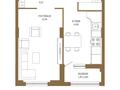 2-бөлмелі пәтер · 51.39 м² · 12/18 қабат, Достык 8/5, бағасы: ~ 36.2 млн ₸ в Астане