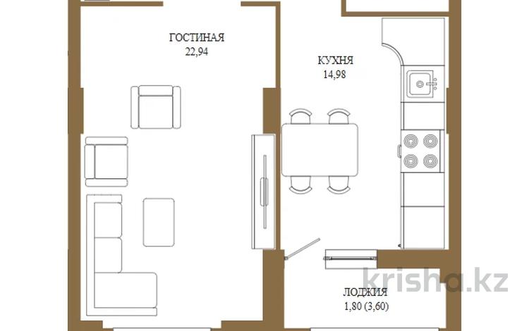 2-бөлмелі пәтер · 51.39 м² · 12/18 қабат, Достык 8/5, бағасы: ~ 36.2 млн ₸ в Астане — фото 13