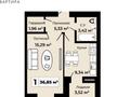 1-комнатная квартира · 36.85 м² · 1/9 этаж, А83 участок 11 — Нурлы жол за 16.5 млн ₸ в Астане, Алматы р-н — фото 6