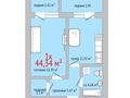 1-комнатная квартира, 44.34 м², 6/9 этаж, Назарбаева 233Б за 12.4 млн 〒 в Костанае — фото 2