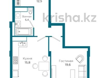 1-комнатная квартира, 55 м², 9 за 29 млн 〒 в Астане, Алматы р-н