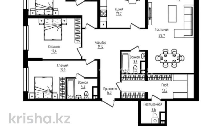 4-бөлмелі пәтер · 148 м² · 9/9 қабат, Ауэзова, бағасы: 150 млн ₸ в Алматы, Алмалинский р-н — фото 2