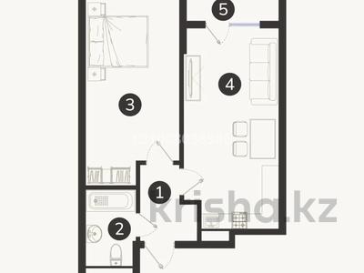 2-комнатная квартира · 50 м² · 3/7 этаж, Естай 39/3 за 7 млн 〒 в 