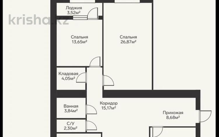 4-бөлмелі пәтер · 126.51 м² · 2/5 қабат, Кокжал Барака 18 а, б, в, бағасы: ~ 57.7 млн ₸ в Усть-Каменогорске — фото 2