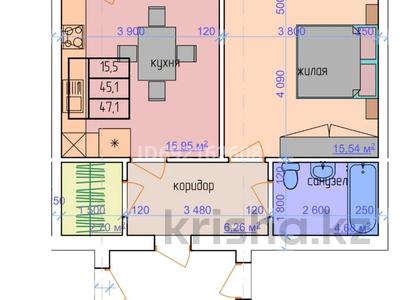 1-комнатная квартира, 47 м², 1/5 этаж, Мкрн северо-западный — Орала мухамеджанова за ~ 16.5 млн 〒 в Костанае