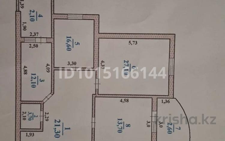 3-комнатная квартира · 101 м² · 1/5 этаж, мкр Нурсат 2, Нұрсәт ш/а 170 за 60 млн ₸ в Шымкенте, Каратауский р-н — фото 3