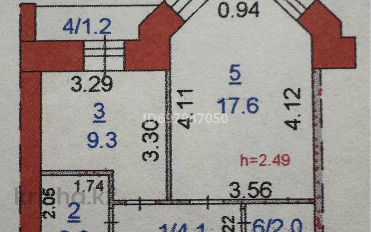 1-комнатная квартира, 37.8 м², 7/9 этаж, Юбилейный, мкр.Юбилейный 8 за 16 млн 〒 в Костанае, Юбилейный — фото 2