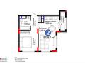 2-бөлмелі пәтер · 37.87 м² · 8/9 қабат, Е 908 23, бағасы: 25 млн ₸ в Астане, Нура р-н