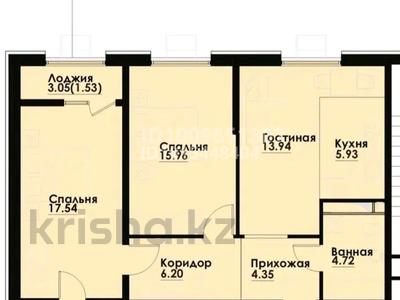 3-комнатная квартира · 74.5 м² · 7/12 этаж, ул. Фадеева, 38г 38г за 44 млн ₸ в Алматы, Алатауский р-н
