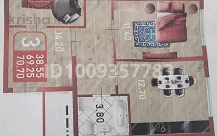3-комнатная квартира · 71 м² · 2/14 этаж, Сафуан Шаймерденов 1 — А .Байтурсынов за 33.5 млн 〒 в Астане, Сарайшык р-н — фото 14