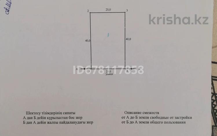 Участок · 10 соток, 2-пер. Келдіғұлұлы Есмырза 22 — Тараз за 3 млн ₸ в  — фото 2