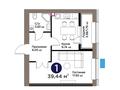 1-бөлмелі пәтер · 39.44 м² · 5/9 қабат, Е 101 5, бағасы: 26.5 млн 〒 в Астане, Нура р-н