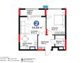 2-бөлмелі пәтер · 55 м² · 16/16 қабат, Динмухамед Конаев, бағасы: 63 млн ₸ в Астане, Есильский р-н — фото 2