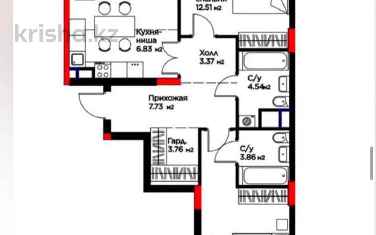 3-комнатная квартира · 82 м² · 3/9 этаж, Е-899 1 за 64.5 млн ₸ в Астане, Нура р-н — фото 13