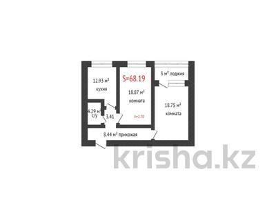 2-комнатная квартира, 68.19 м², 3/6 этаж, Нурай за ~ 21.1 млн 〒 в 