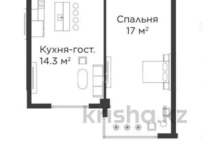 2-комнатная квартира, 46.4 м², 2/3 этаж, мкр Акжар, Береке 9 — Жандосова-Егинсу за 23.5 млн 〒 в Алматы, Наурызбайский р-н