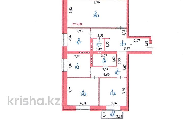 4-комнатная квартира · 106.3 м² · 6/12 этаж, Айтматова 59 за 42 млн ₸ в Астане, Нура р-н — фото 4