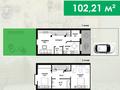 3-комнатная квартира, 101.2 м², 1/2 этаж, мкр Кунгей 61 за ~ 31.4 млн 〒 в Караганде, Казыбек би р-н — фото 2