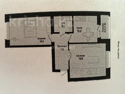2-комнатная квартира · 61.7 м² · 6/9 этаж, Розы Баглановой 23 за 31 млн ₸ в Астане, Нура р-н