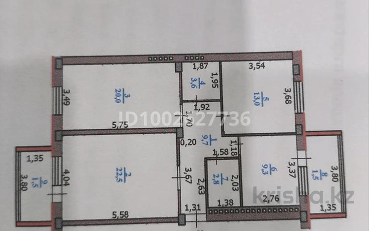 3-бөлмелі пәтер · 84 м² · 2/9 қабат, мкр Кунаева — Находится сзади ресторана АК Сарай по улице Толе Би, бағасы: 35 млн ₸ в Уральске — фото 2