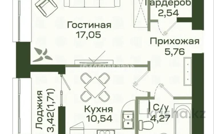 1-бөлмелі пәтер · 41.87 м² · 5/9 қабат, Улы Дала 38, бағасы: 28.8 млн ₸ в Астане, Нура р-н — фото 2