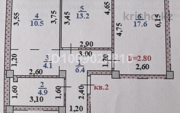 2-бөлмелі пәтер · 57 м² · 1/3 қабат, Жангозина 61Б — Рядом ЦОН, бағасы: 33 млн ₸ в Каскелене — фото 2