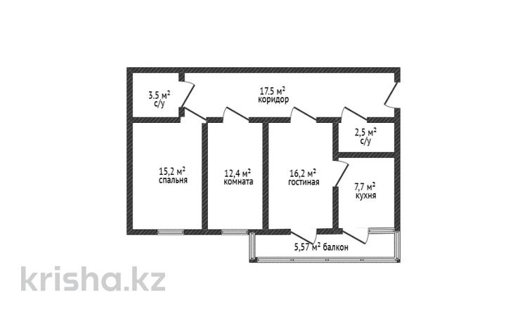 3-бөлмелі пәтер · 86 м² · 1/9 қабат, 189 квартал, бағасы: 37.5 млн ₸ в Шымкенте — фото 7