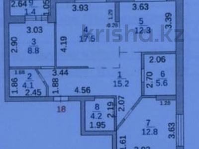 3-комнатная квартира · 84 м² · 5/17 этаж, мкр Юго-Восток 7/1 — Республики- Ашимова, новая площадь за 51 млн ₸ в Караганде, Казыбек би р-н