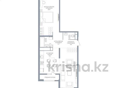 2-бөлмелі пәтер · 79 м² · 9/16 қабат, Каныша Сатпаева — Успейте купить до повышения цен, бағасы: ~ 58.5 млн ₸ в Алматы, Бостандыкский р-н
