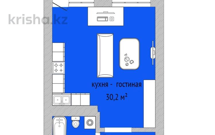 1-бөлмелі пәтер, 42.39 м², 4/19 қабат, Л. Толстого 32, бағасы: ~ 21.6 млн 〒 в Костанае — фото 3