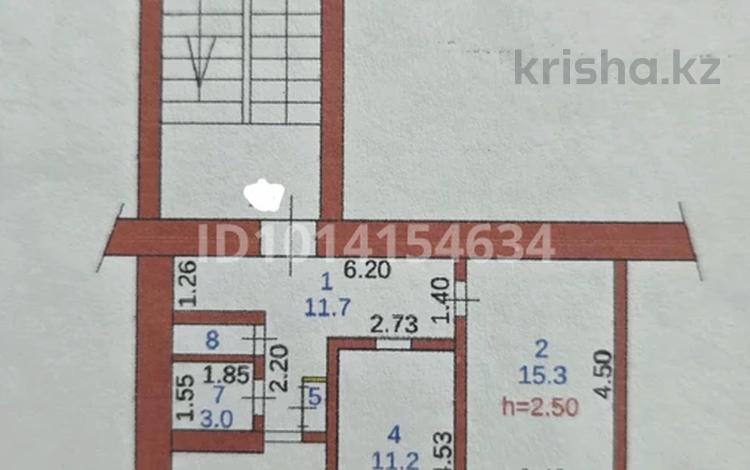 2-комнатная квартира · 52.2 м² · 1/2 этаж, Квартал "Б" 24 за 12 млн ₸ в Семее — фото 6