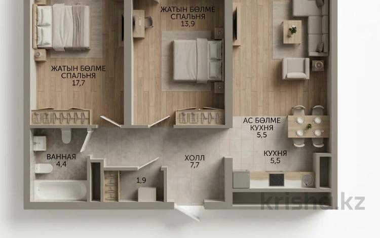 3-комнатная квартира · 72 м² · 5/15 этаж, Райымбека 210/27 — КОМИССИЮ НЕ БЕРЕМ за ~ 48.5 млн ₸ в Алматы, Алмалинский р-н — фото 9