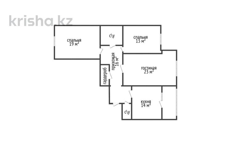 3-бөлмелі пәтер · 100 м² · 8/9 қабат, Курганская 2В, бағасы: 35 млн ₸ в Костанае — фото 2