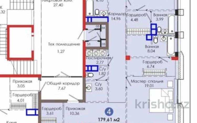 4-бөлмелі пәтер · 180 м² · 3/3 қабат, Мирас ш/а., Саина 1а/1, бағасы: 442 млн ₸ в Алматы, Бостандыкский р-н — фото 2